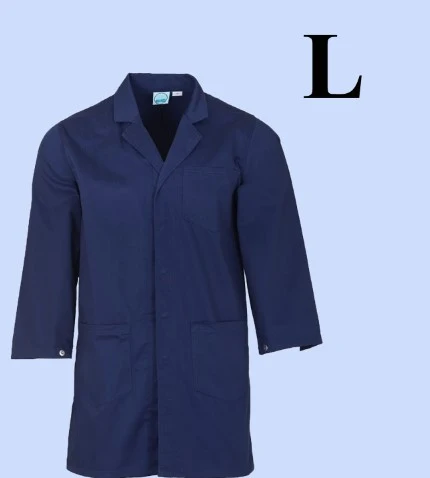 5182-ABC Lab Coat-Cotton Unisex-Navy Blue-L
