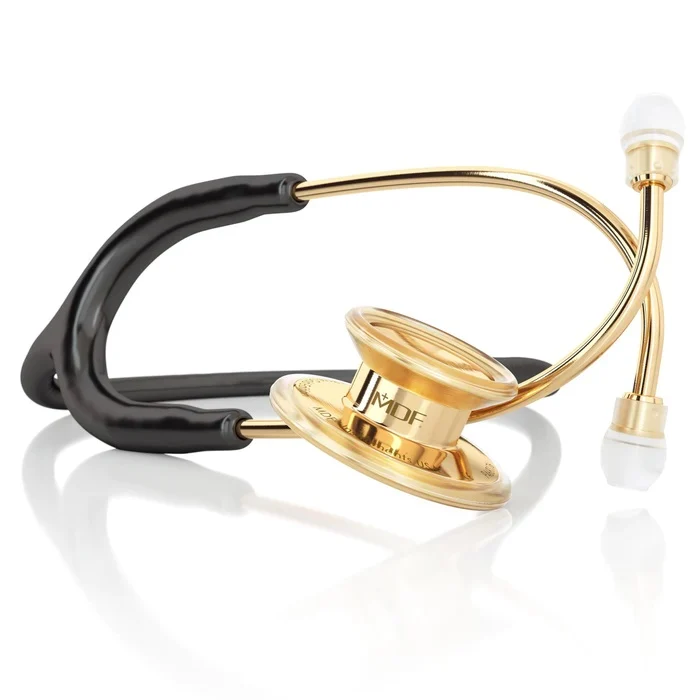 Steth-MDF Md One® Adult Stethoscope Black/Gold-7227